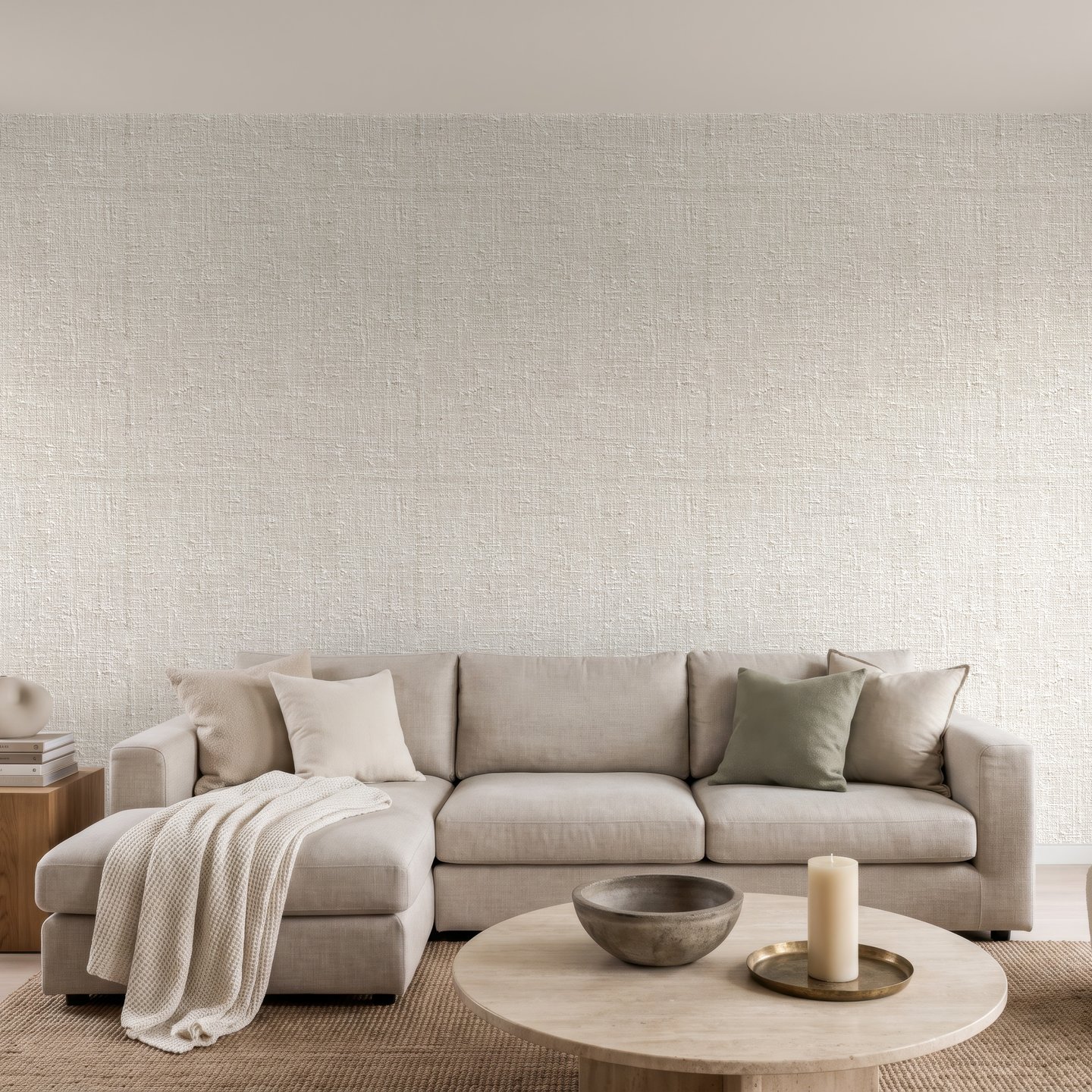 Soft Linen White wallpaper