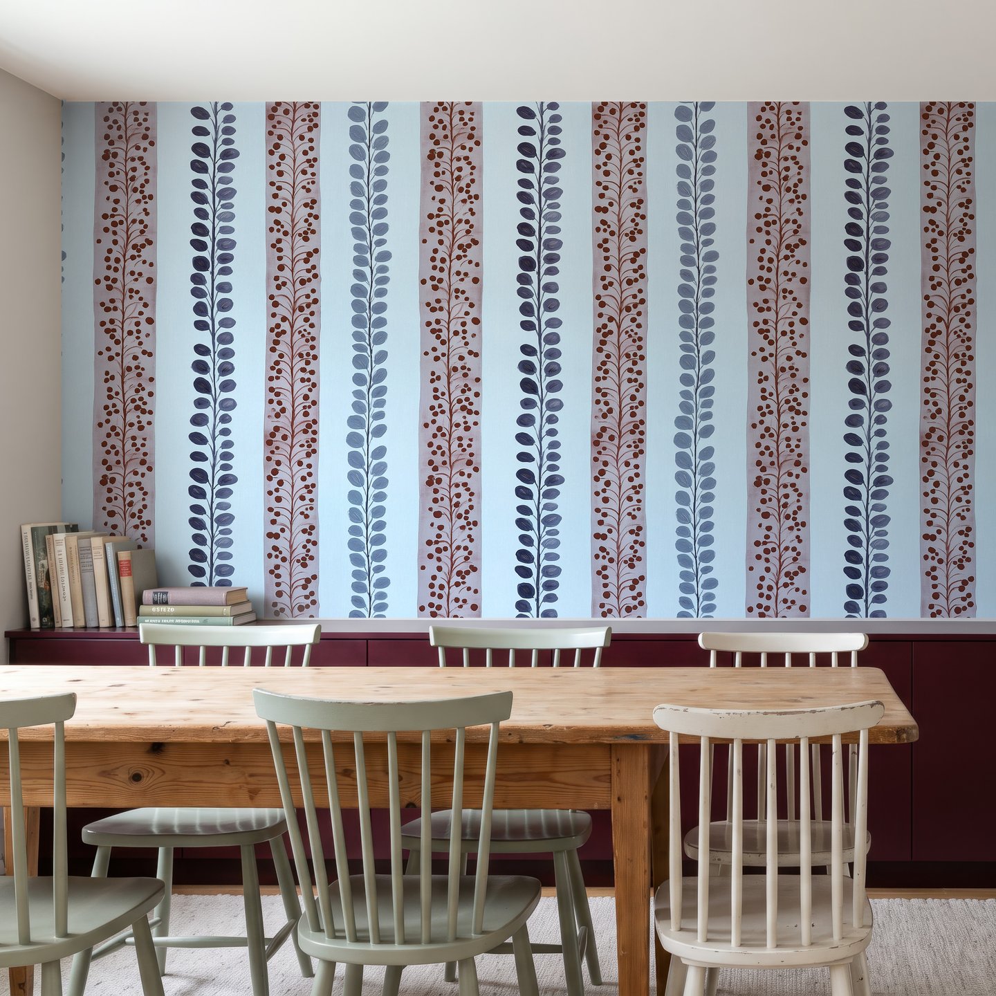 Denim Ticking Stripe wallpaper