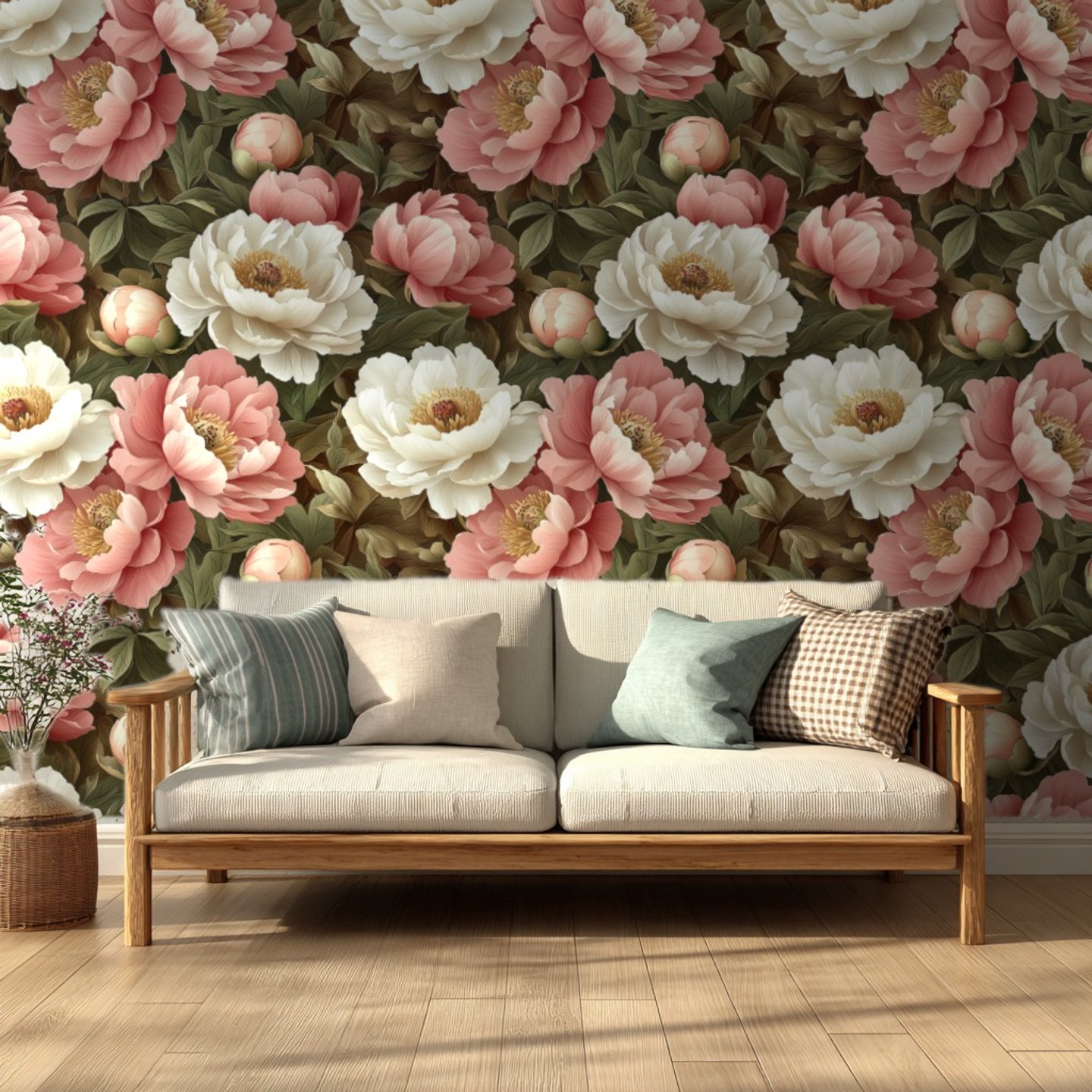 Blooming Peony Elegance wallpaper