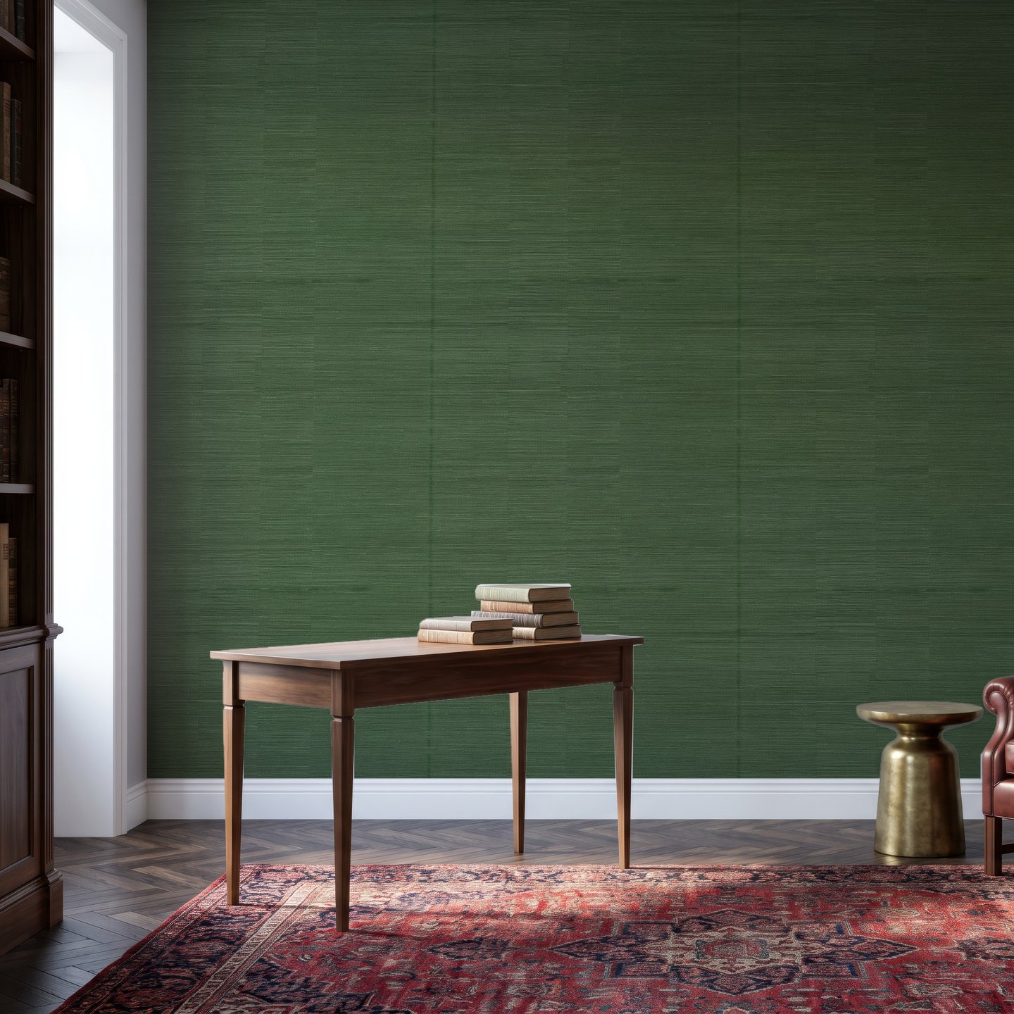 Deep Teal Linen wallpaper