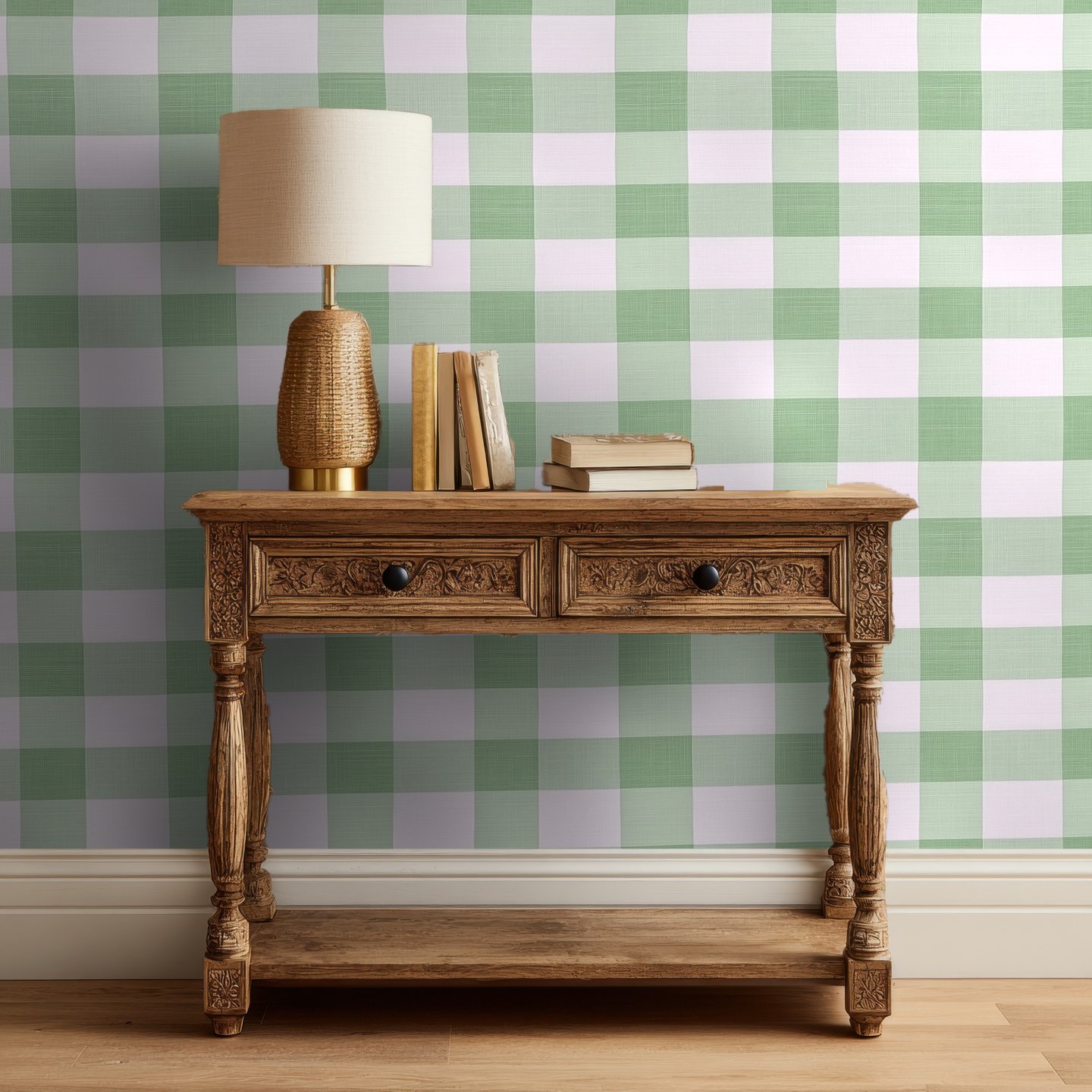 Linen Check wallpaper