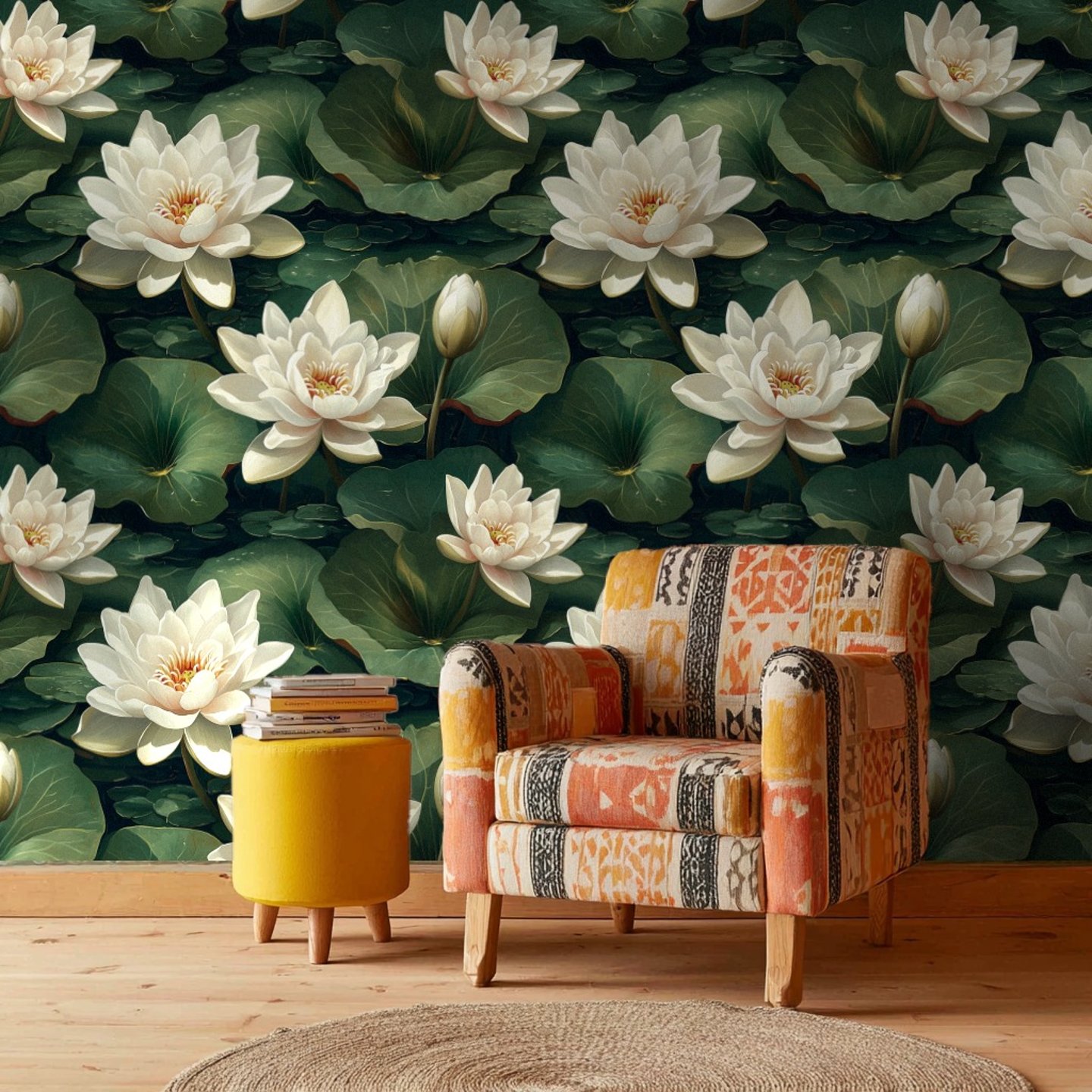 Tranquil Waterlilies wallpaper