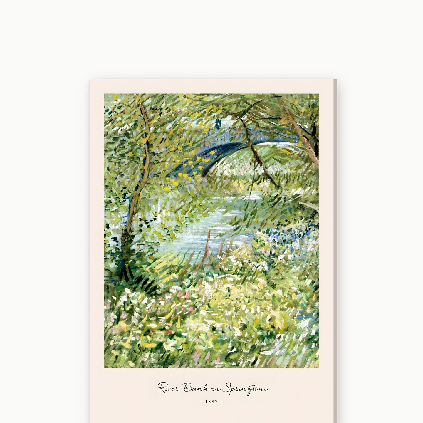 Bridge Through Spring Leaves canvas
