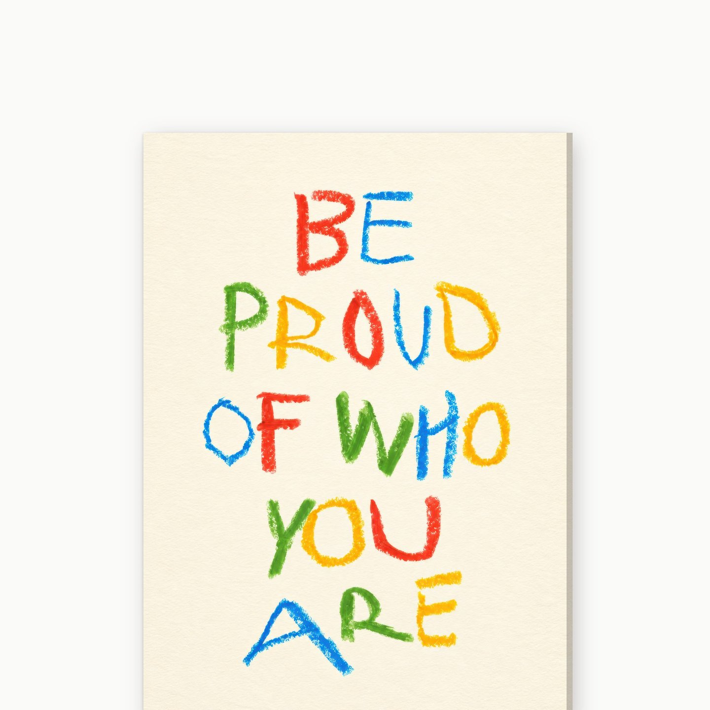 Primary Crayon Pride canvas