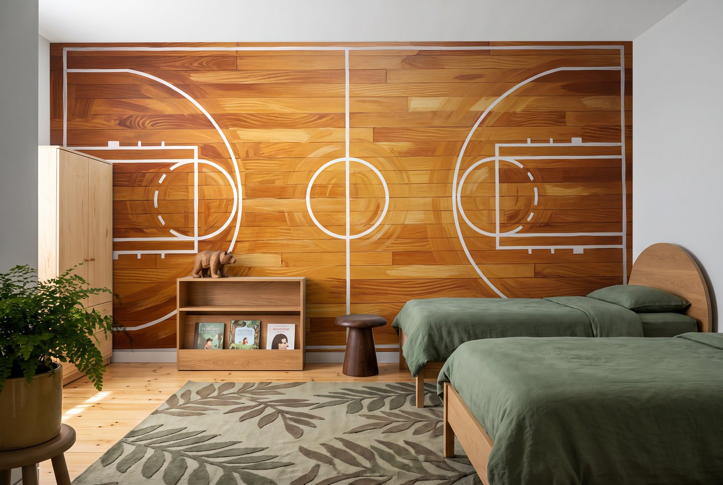 Court Rhythm brun mural