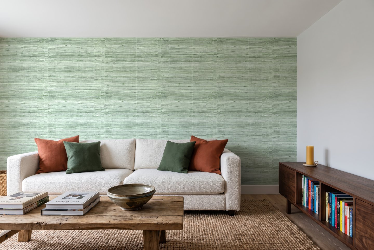Vellum Weave 초록색 wallpaper