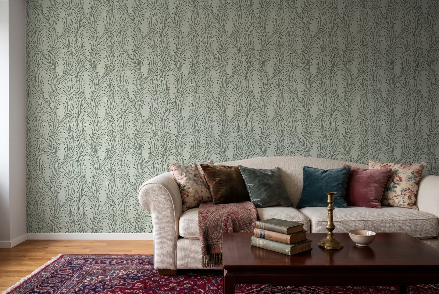 Willow Weave 올리브색 wallpaper