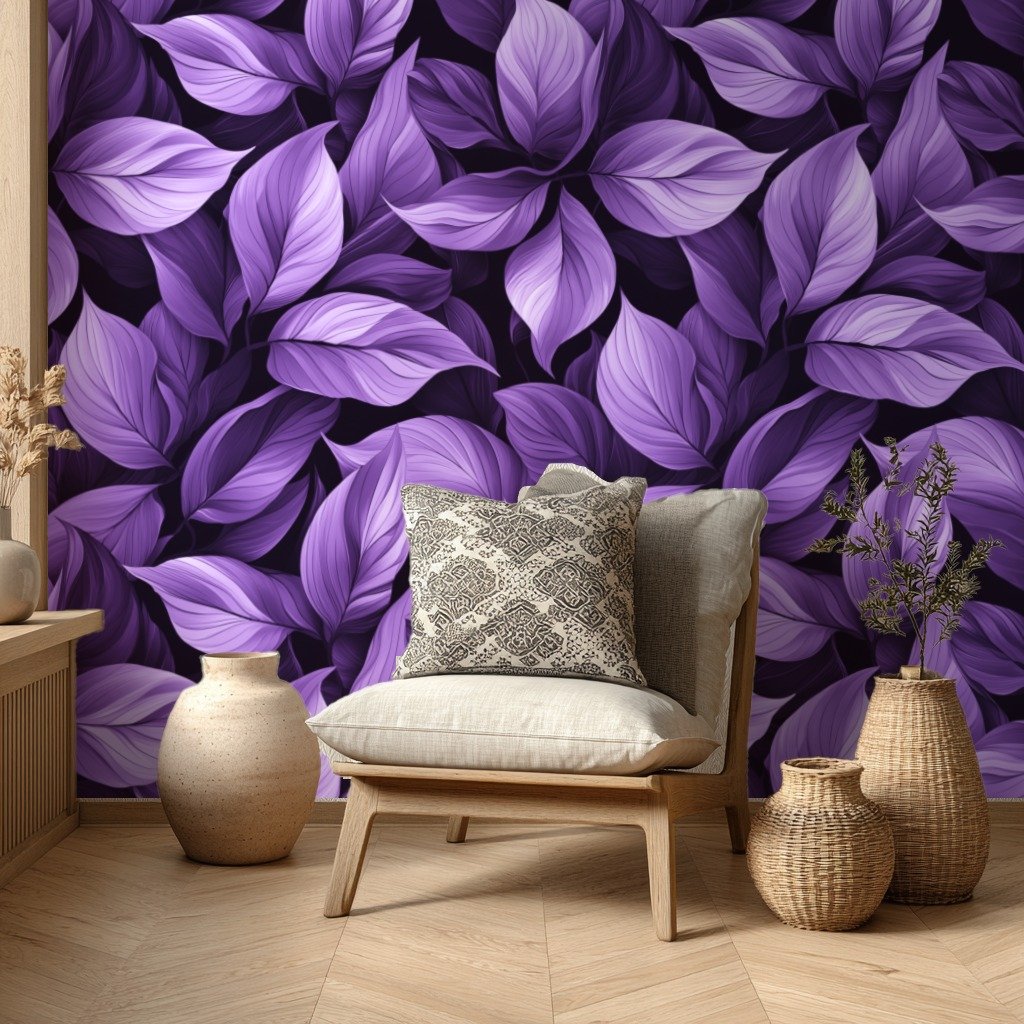 Azure Foliage lilla wallpaper