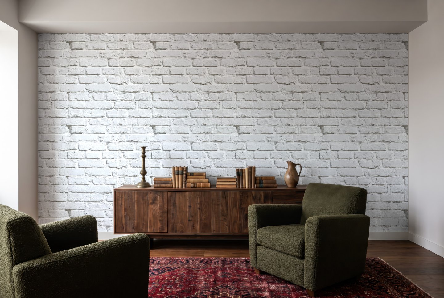 White Brick Loft hvit wallpaper