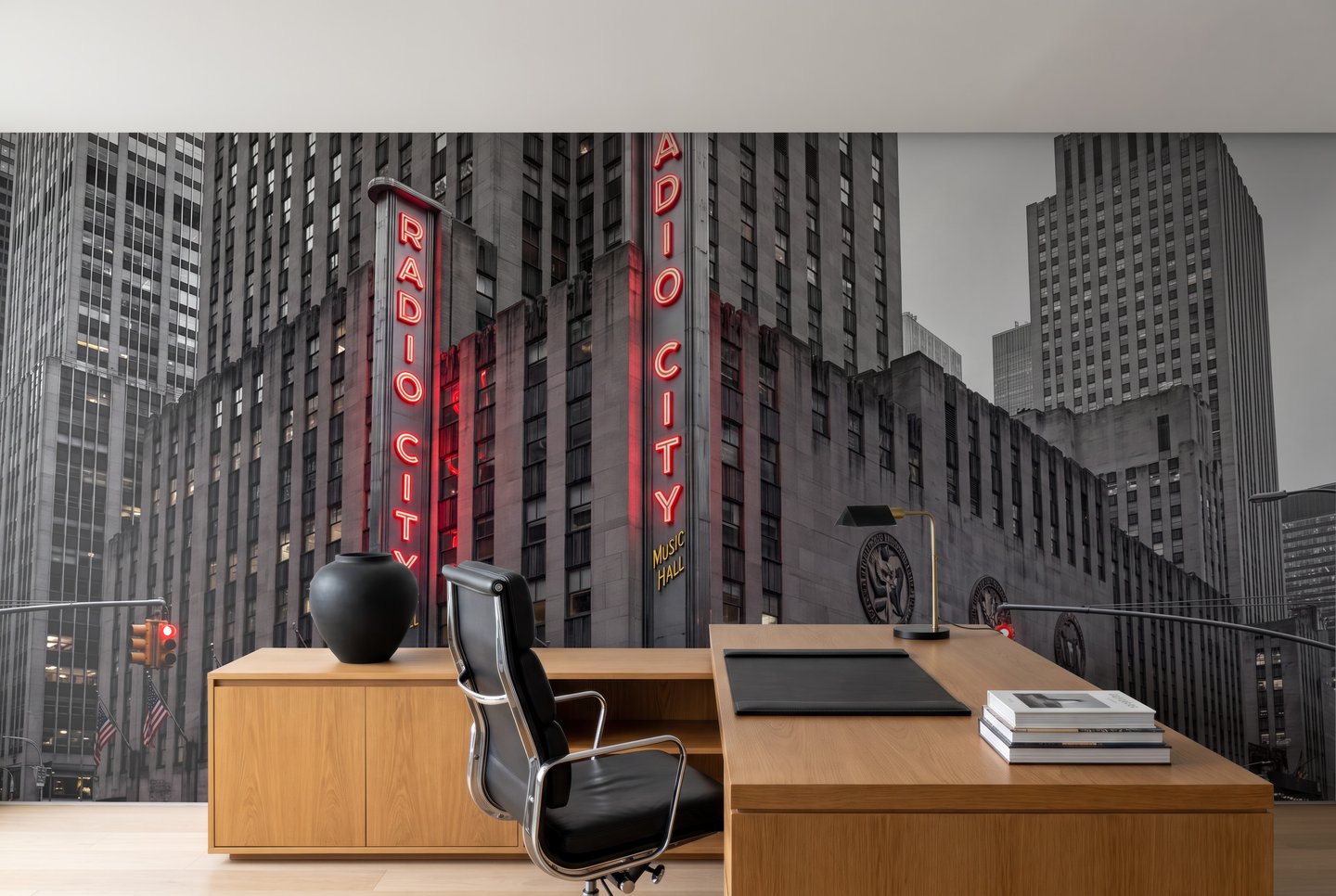 New York Marquee グレー photo wallpaper