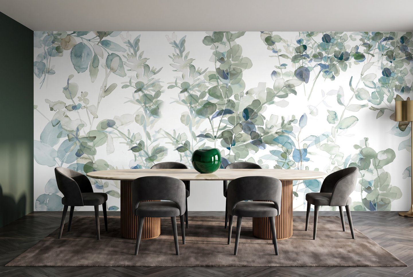 오팔 위스퍼 초록색 mural
