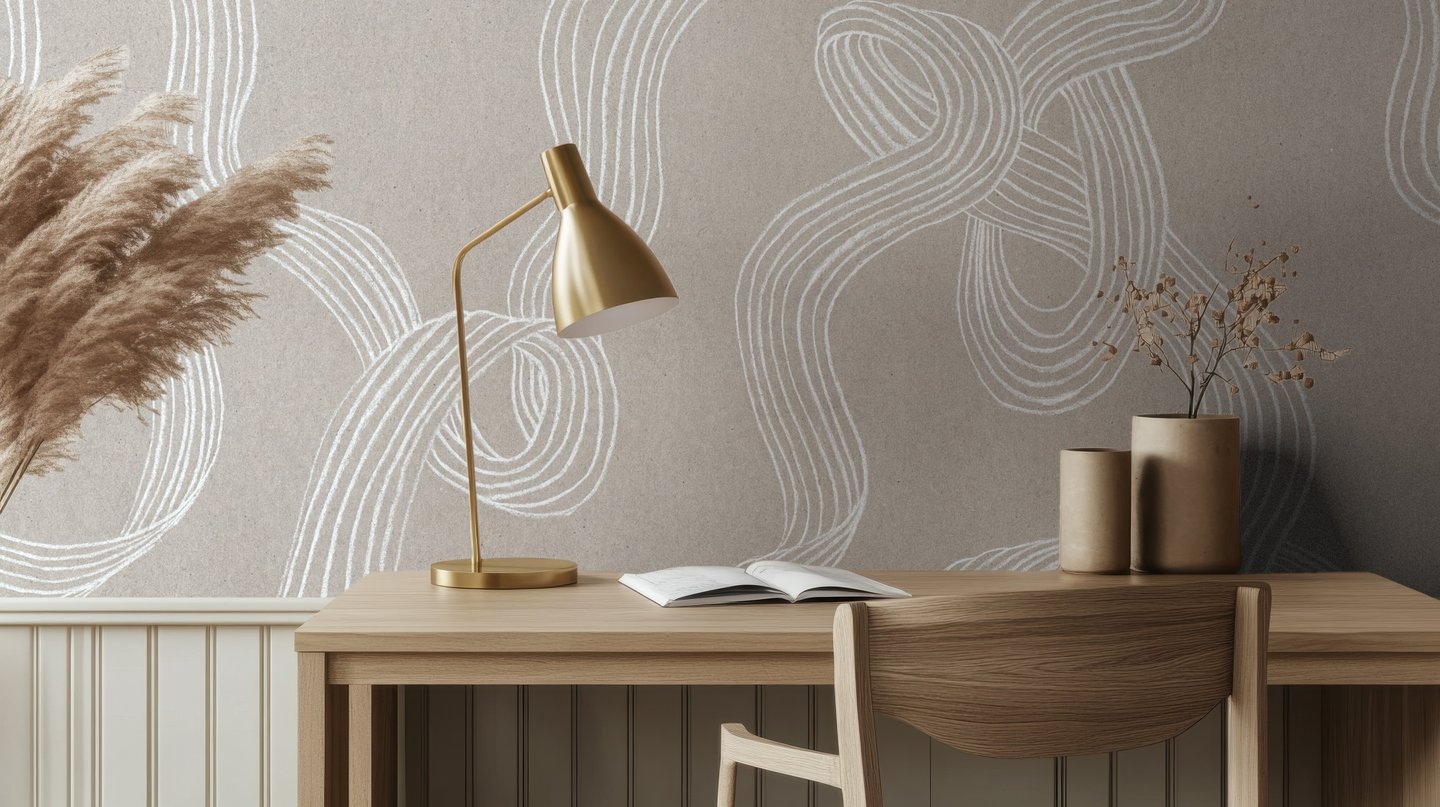 Ligature Flow ベージュ mural