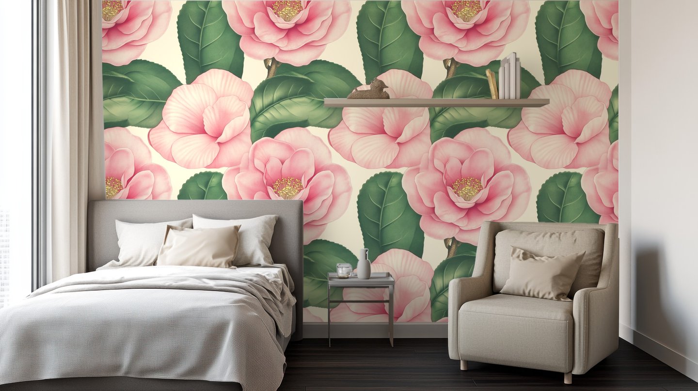 Camellia Folio ピンク wallpaper
