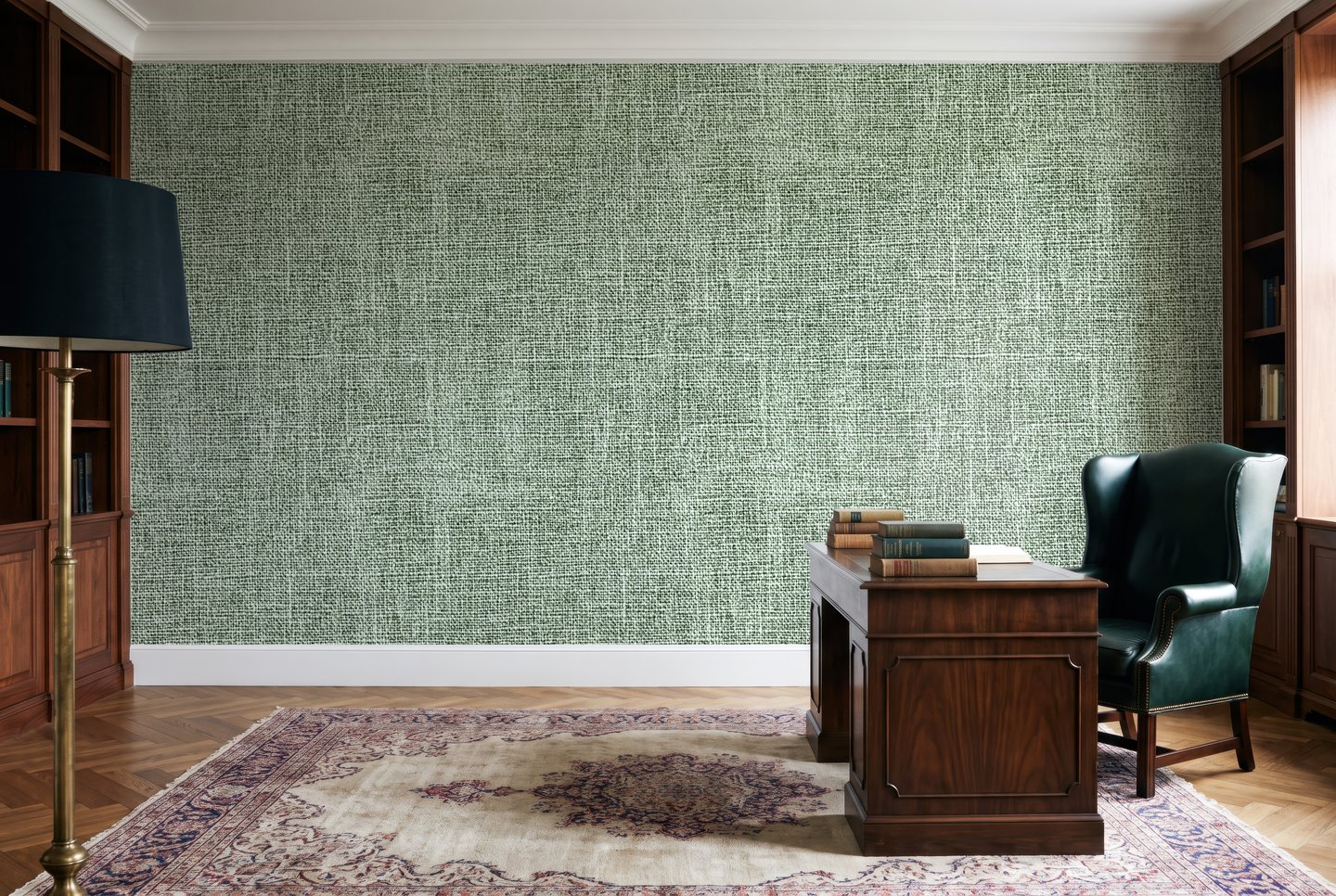 Tissage matinal vert wallpaper