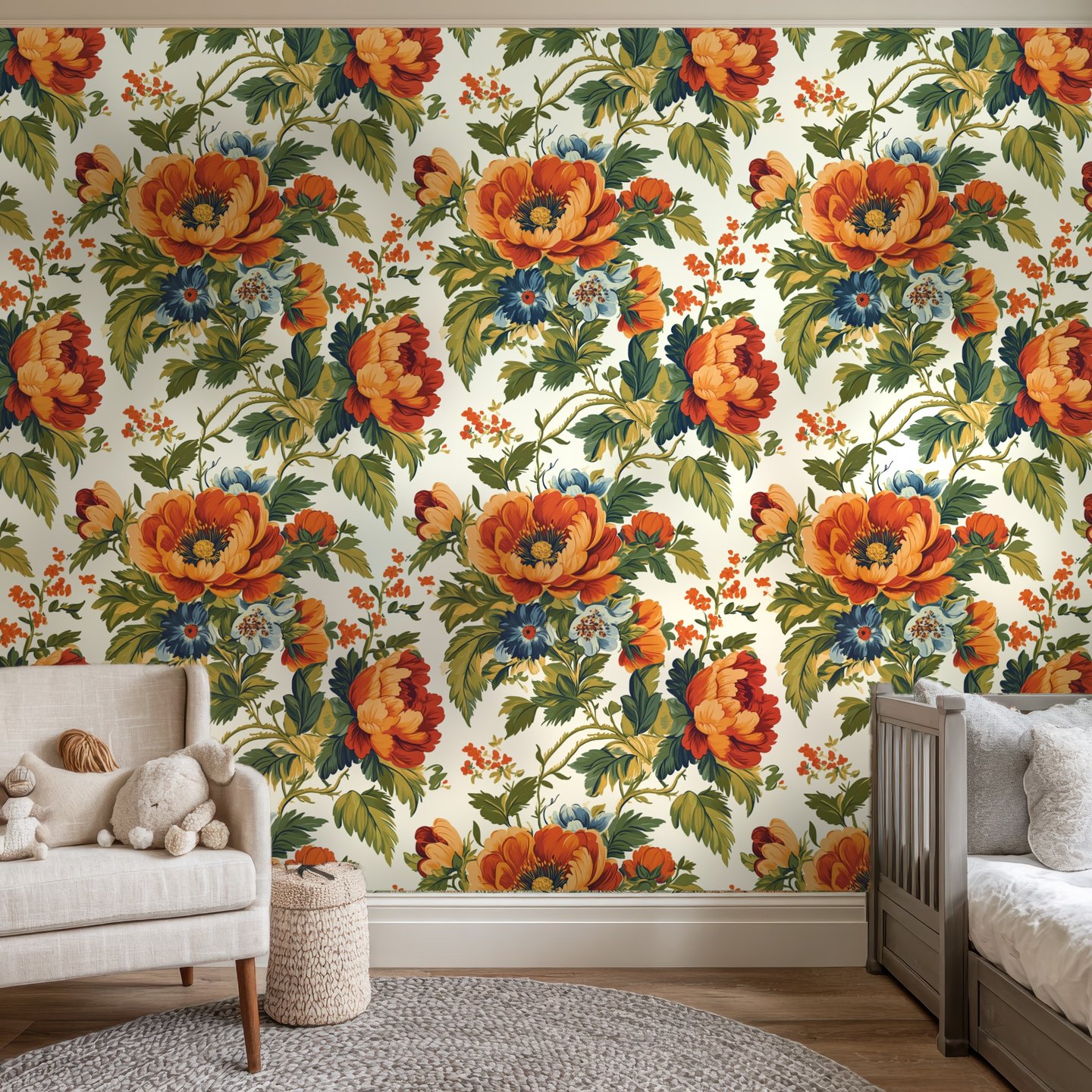 Floralia 주황색 wallpaper
