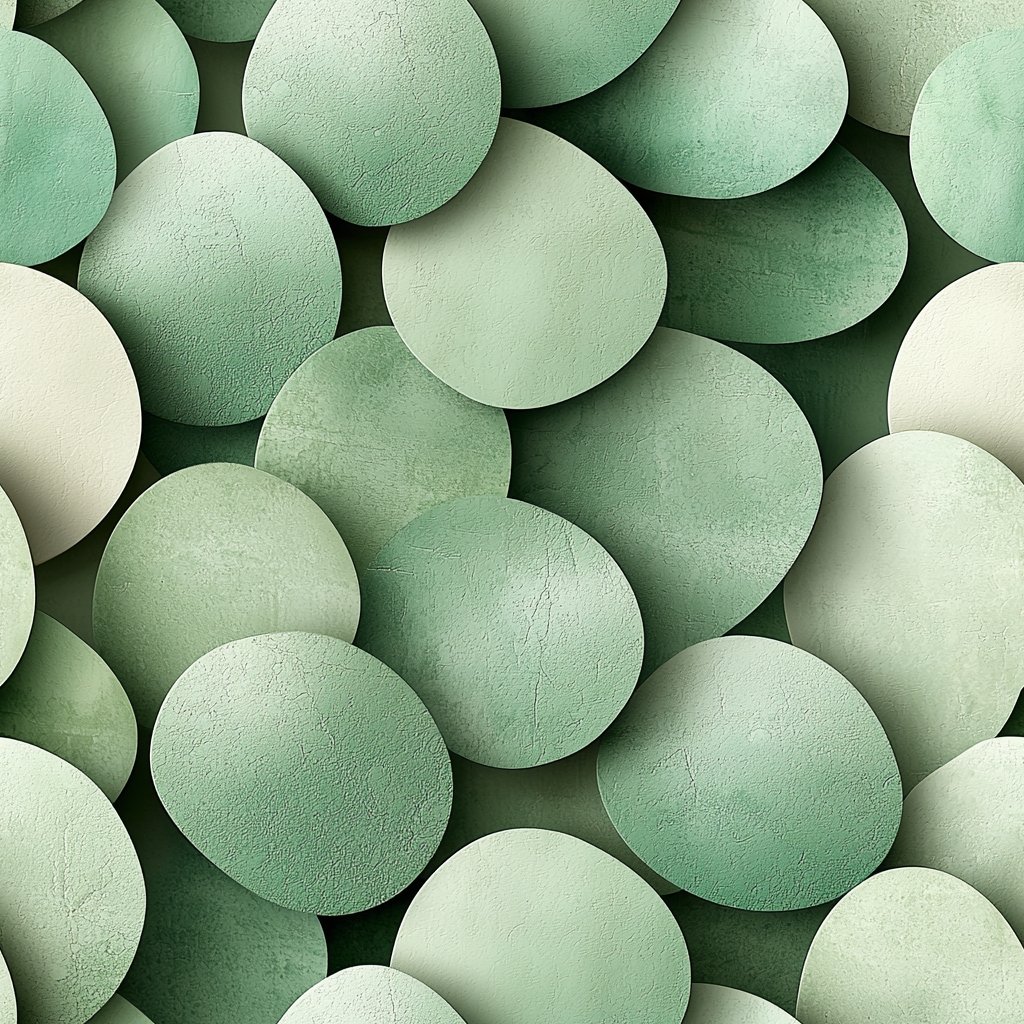 Pastel Pebbles Harmony 세이지색 wallpaper