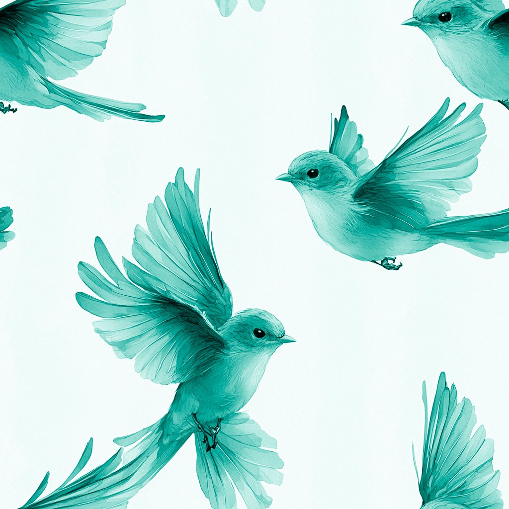 Ro i asurblå flukt turkis wallpaper