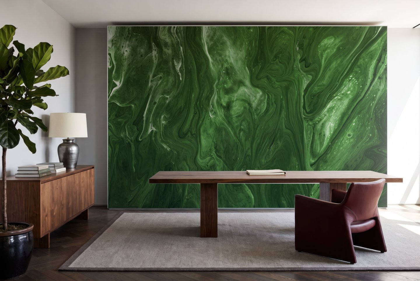 Tidal Flow 초록색 mural