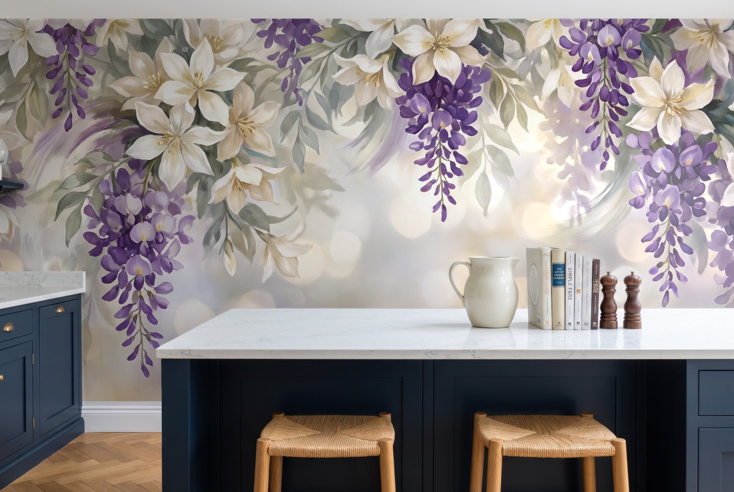 Blåregnlund lilla mural