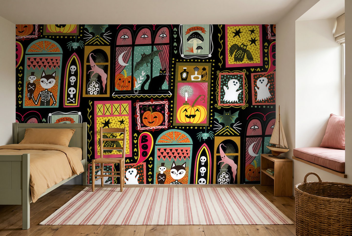 Casement Candle black mural