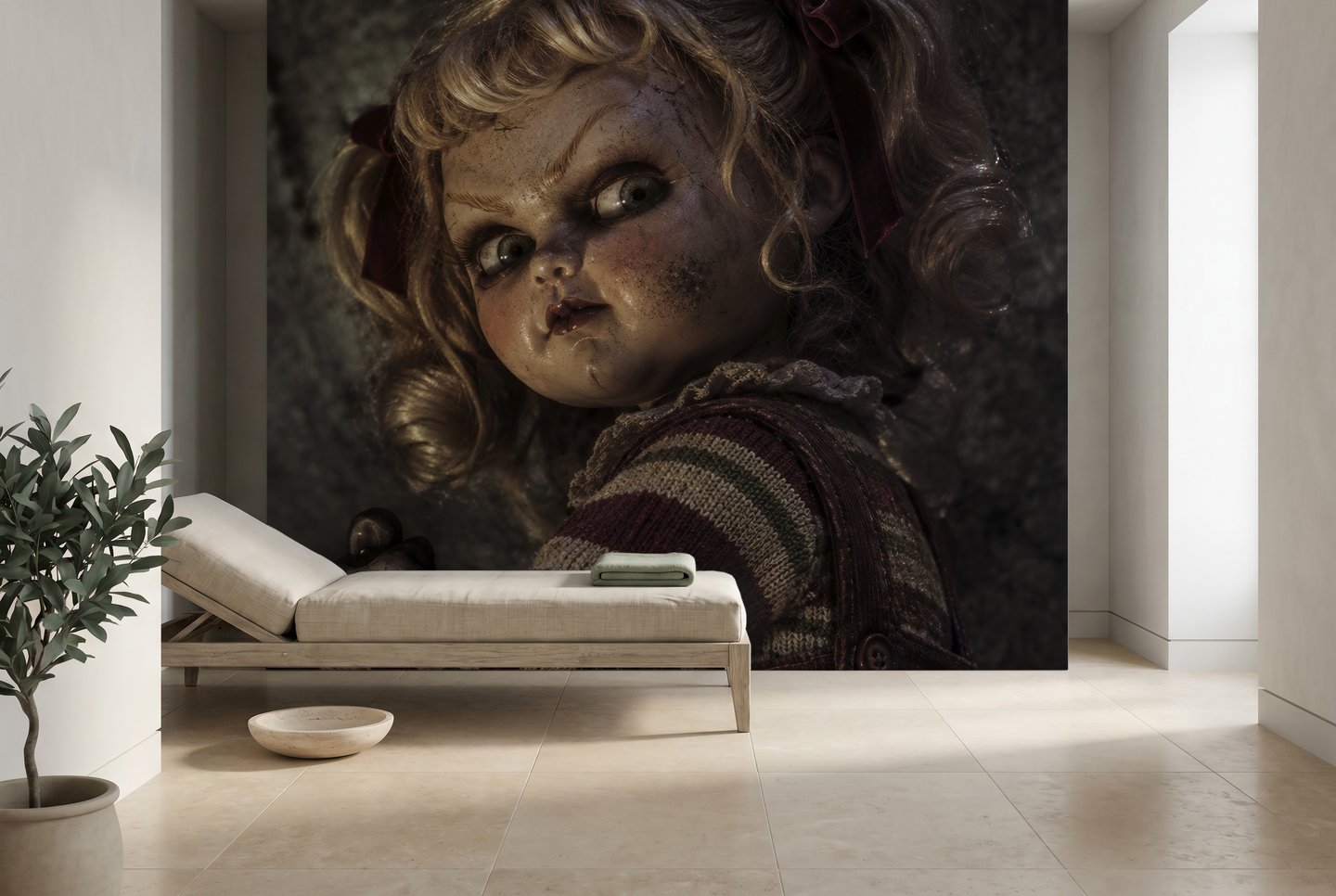 Porcelain Grudge hnedá mural