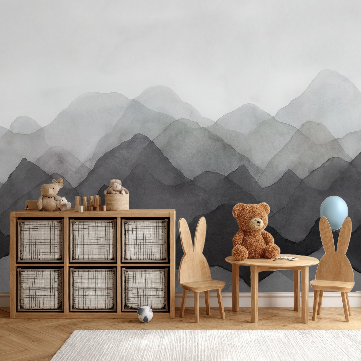 Nocturne Peaks グレー mural