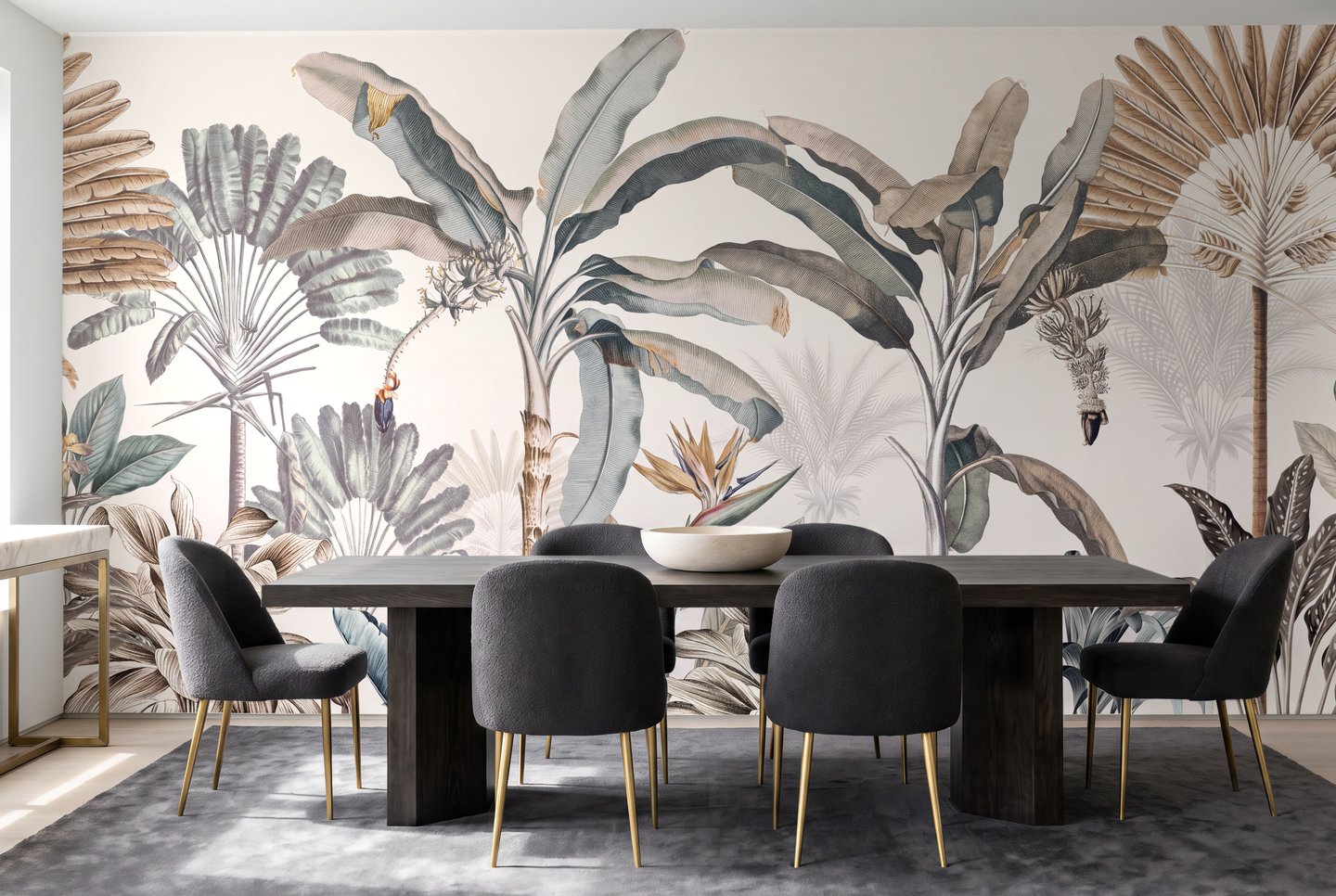 Muted Banana Leaf 緑 mural