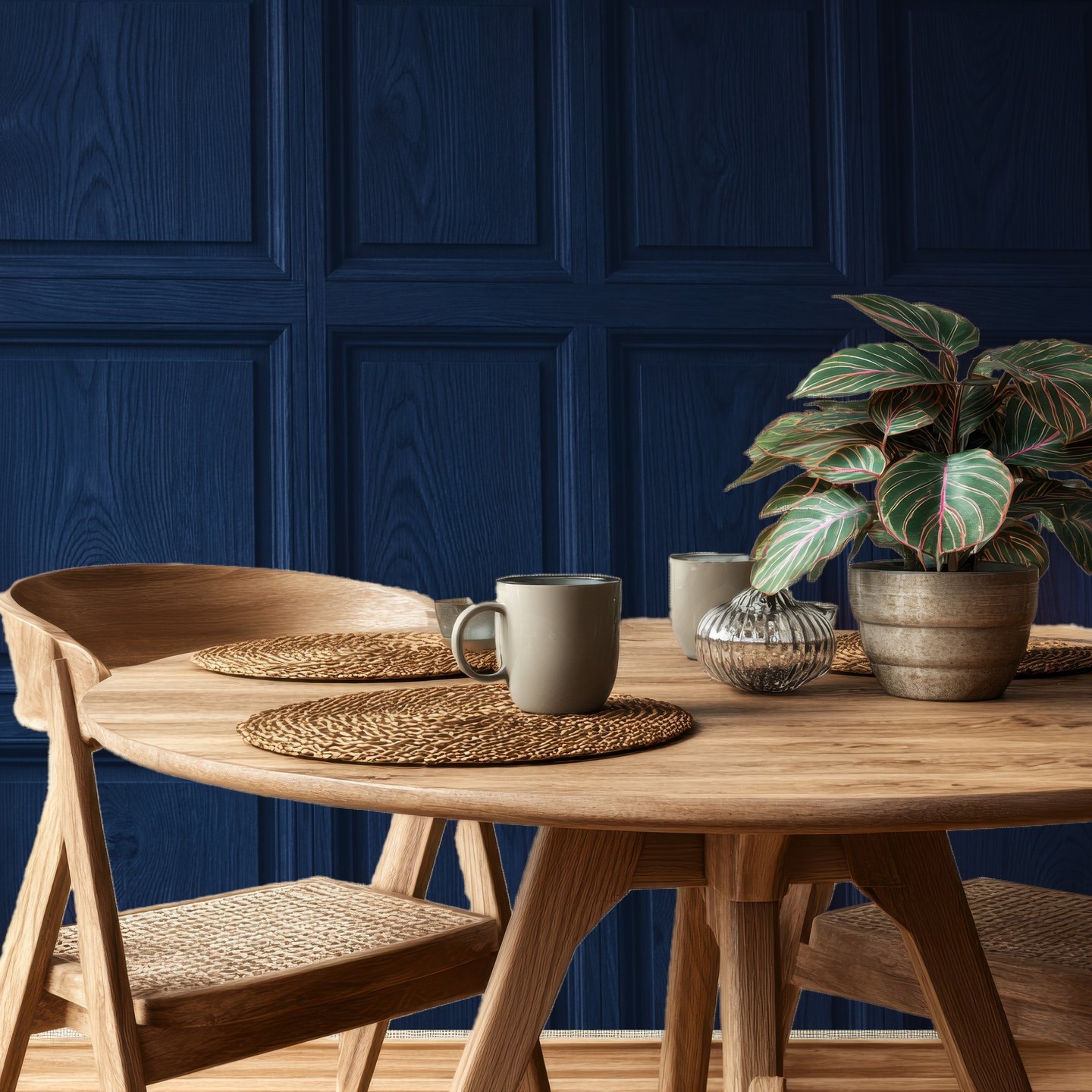 Timber Panels 네이비색 mural