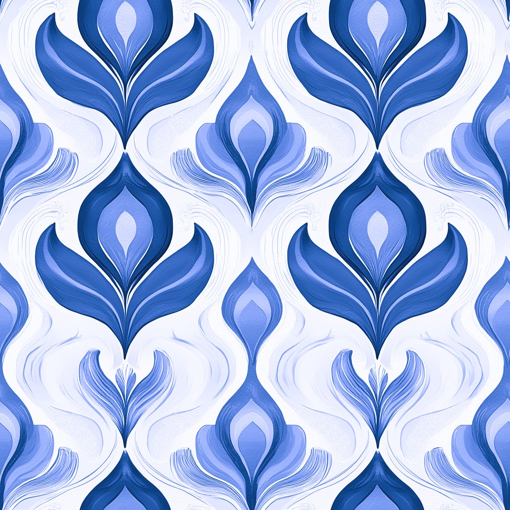 Livlig blomsterparade blå wallpaper