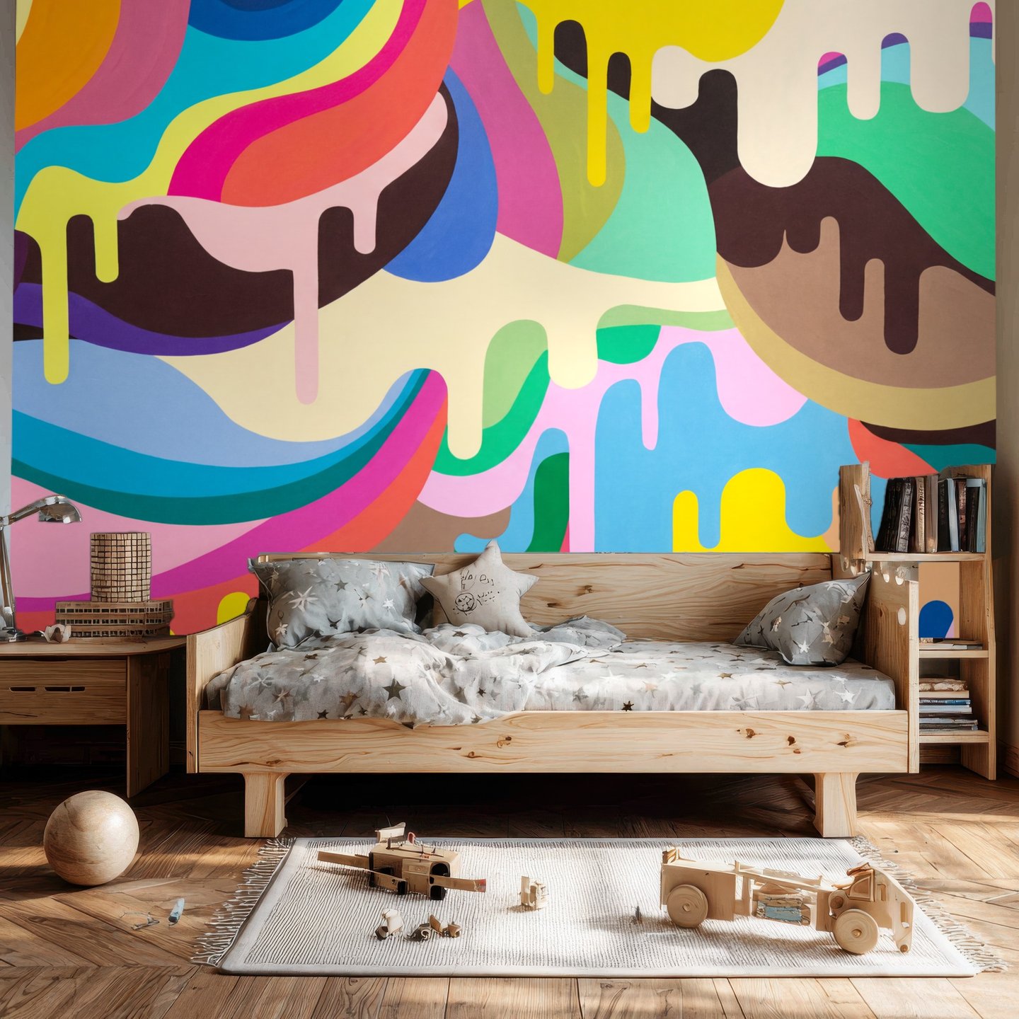 선라이즈 드립 노란색 mural