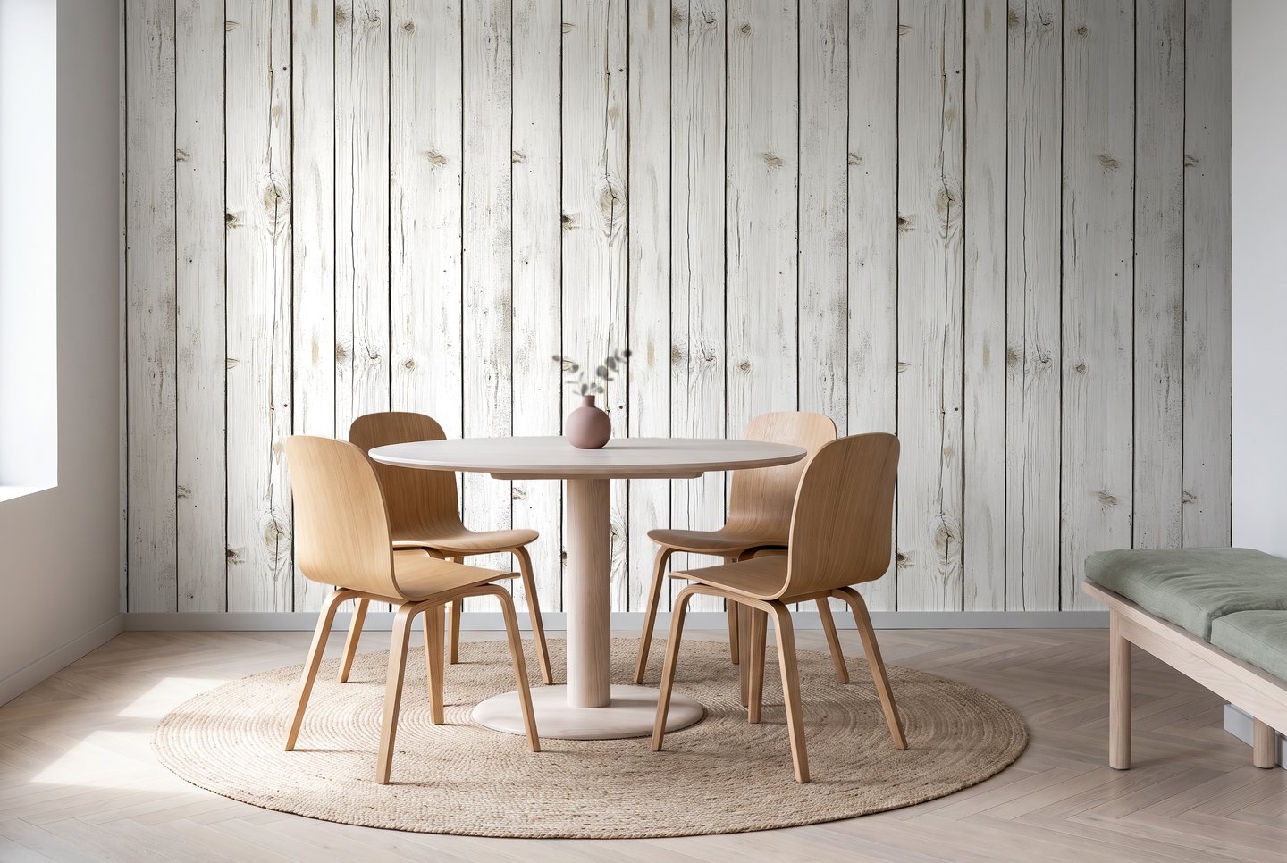 Driftwood Panels cream wallpaper