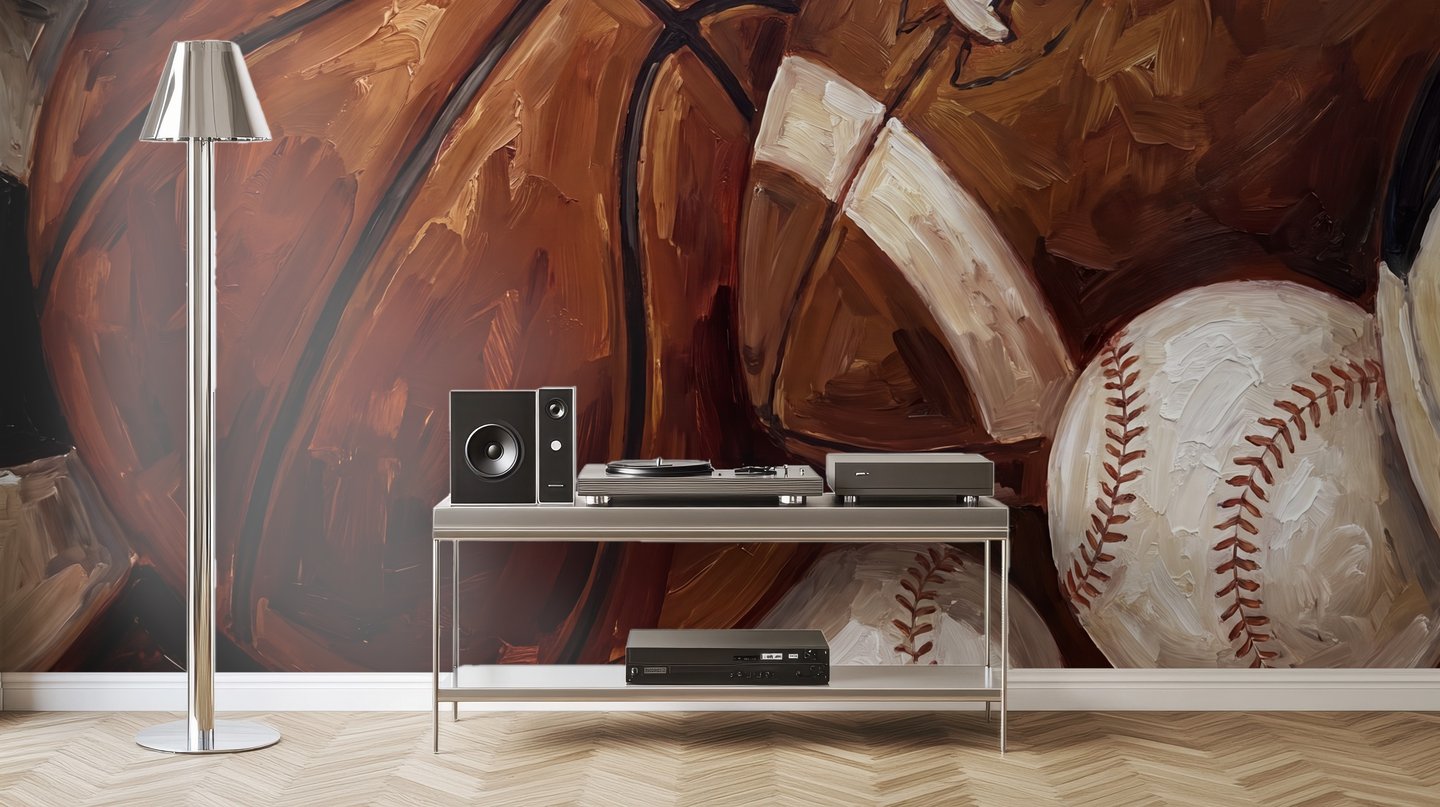 Athletic Haven 갈색 mural