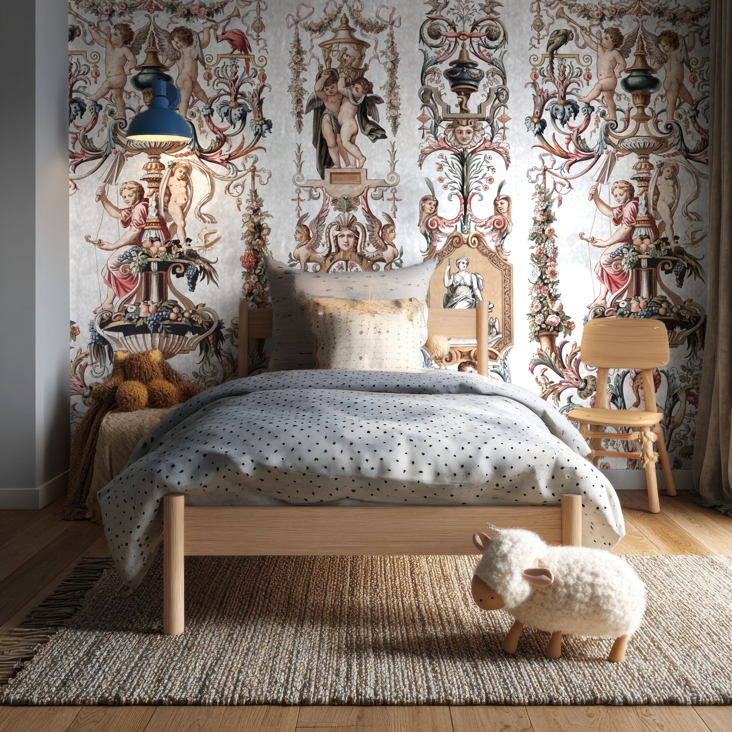 Baroque 크림색 mural