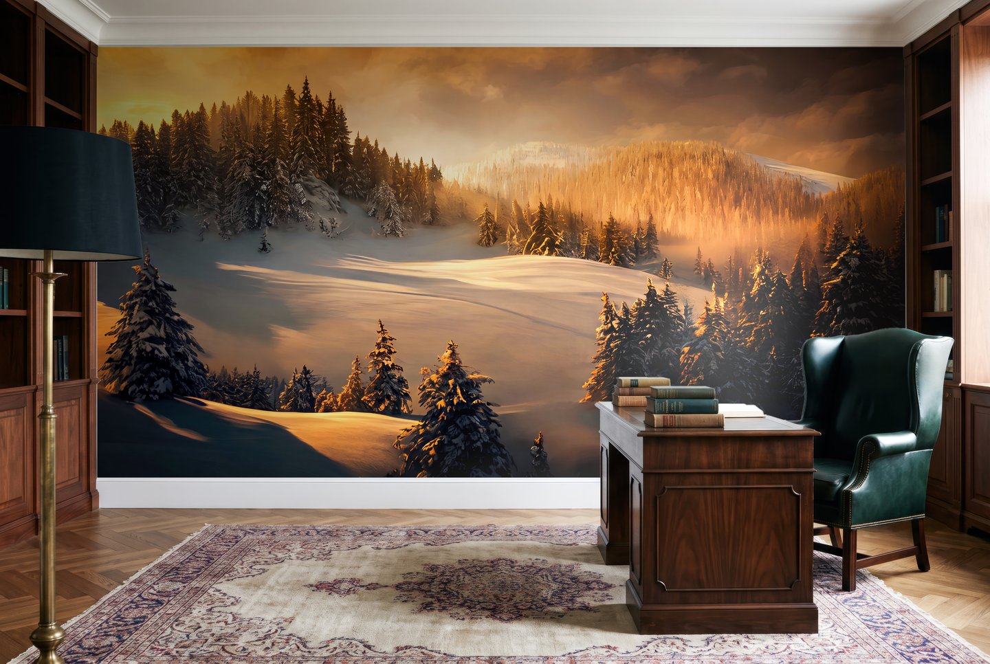 Aurora 주황색 mural