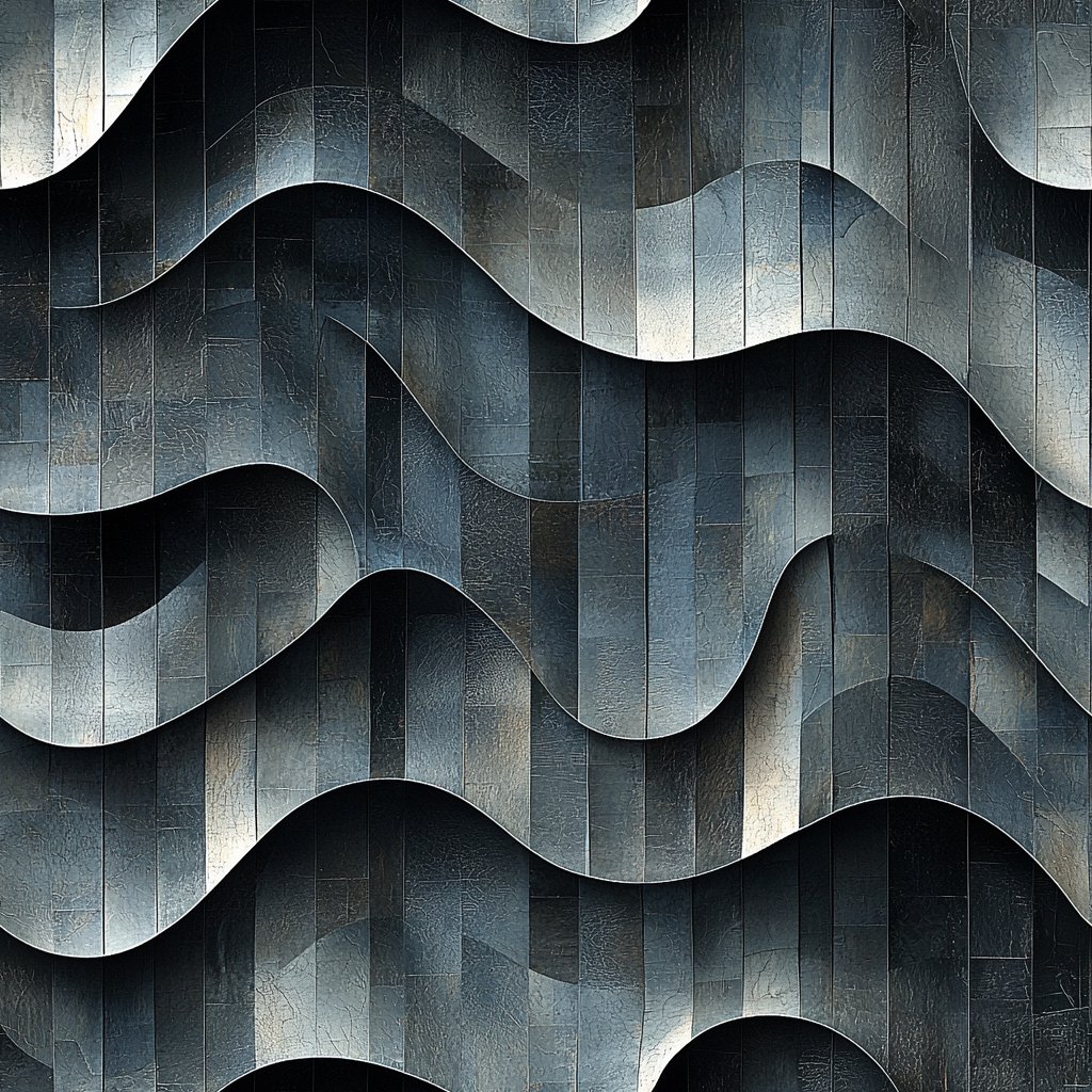 Oceanic Waves - Midnight svart wallpaper