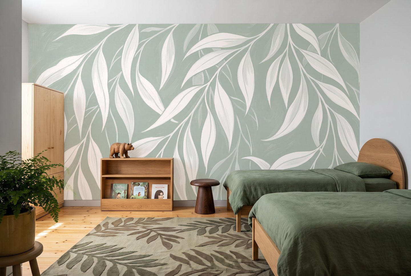 Spice Leaf 세이지색 mural