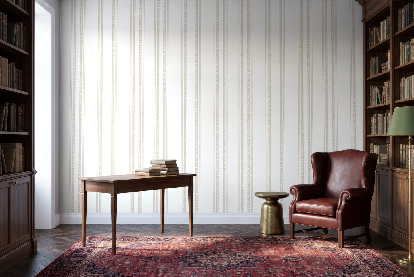 Skumringsperlearbeid beige wallpaper