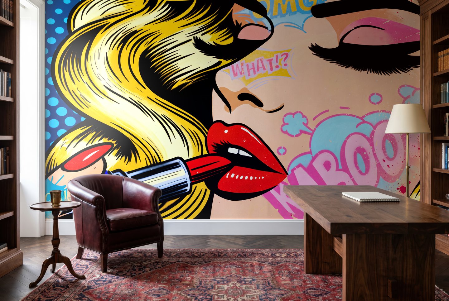 Kaboom Glamour 노란색 mural
