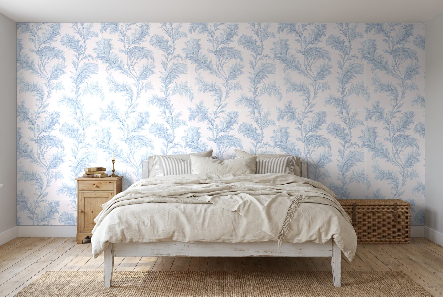 Powder Blue Leaves 파란색 wallpaper