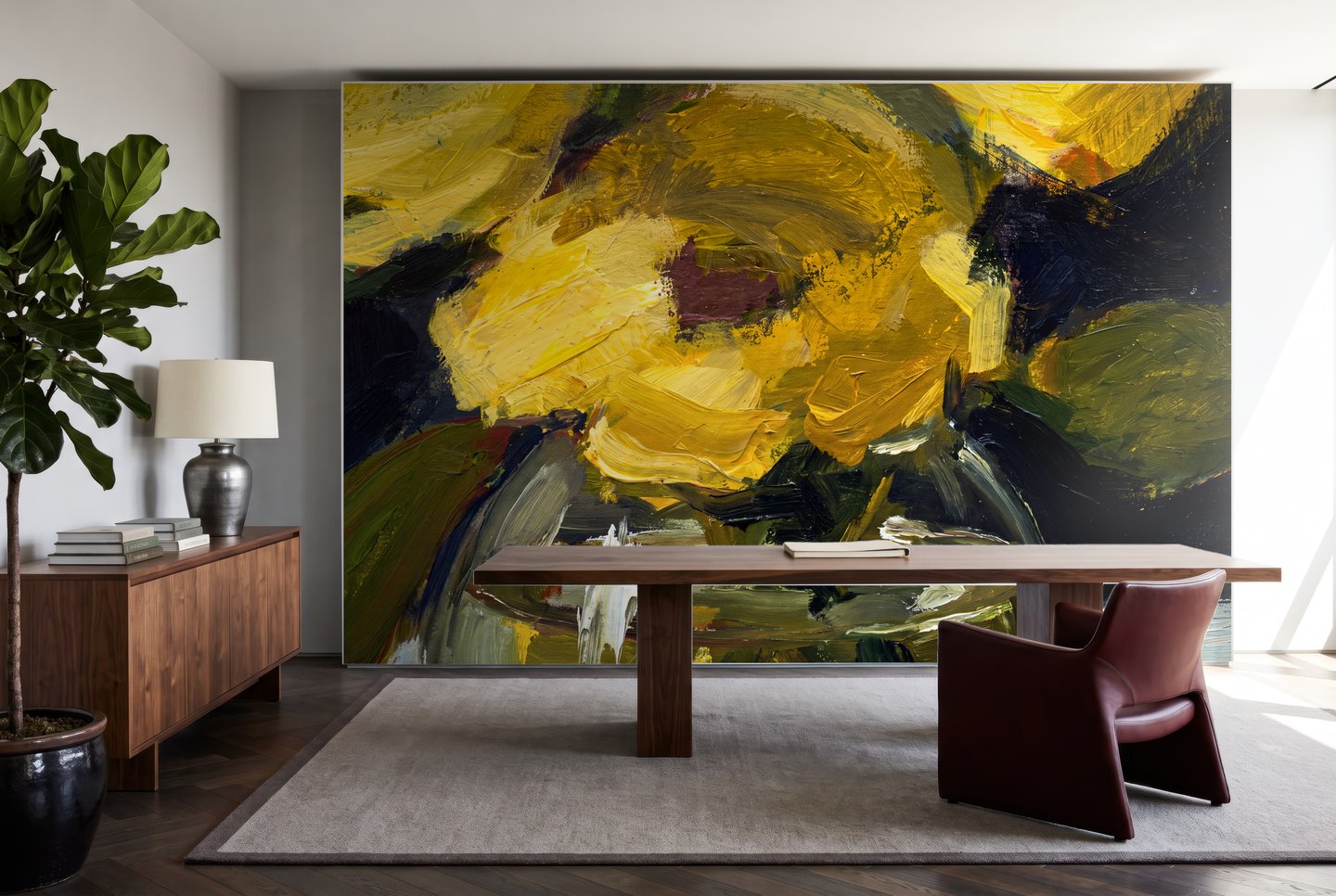 Petal Glass jaune mural
