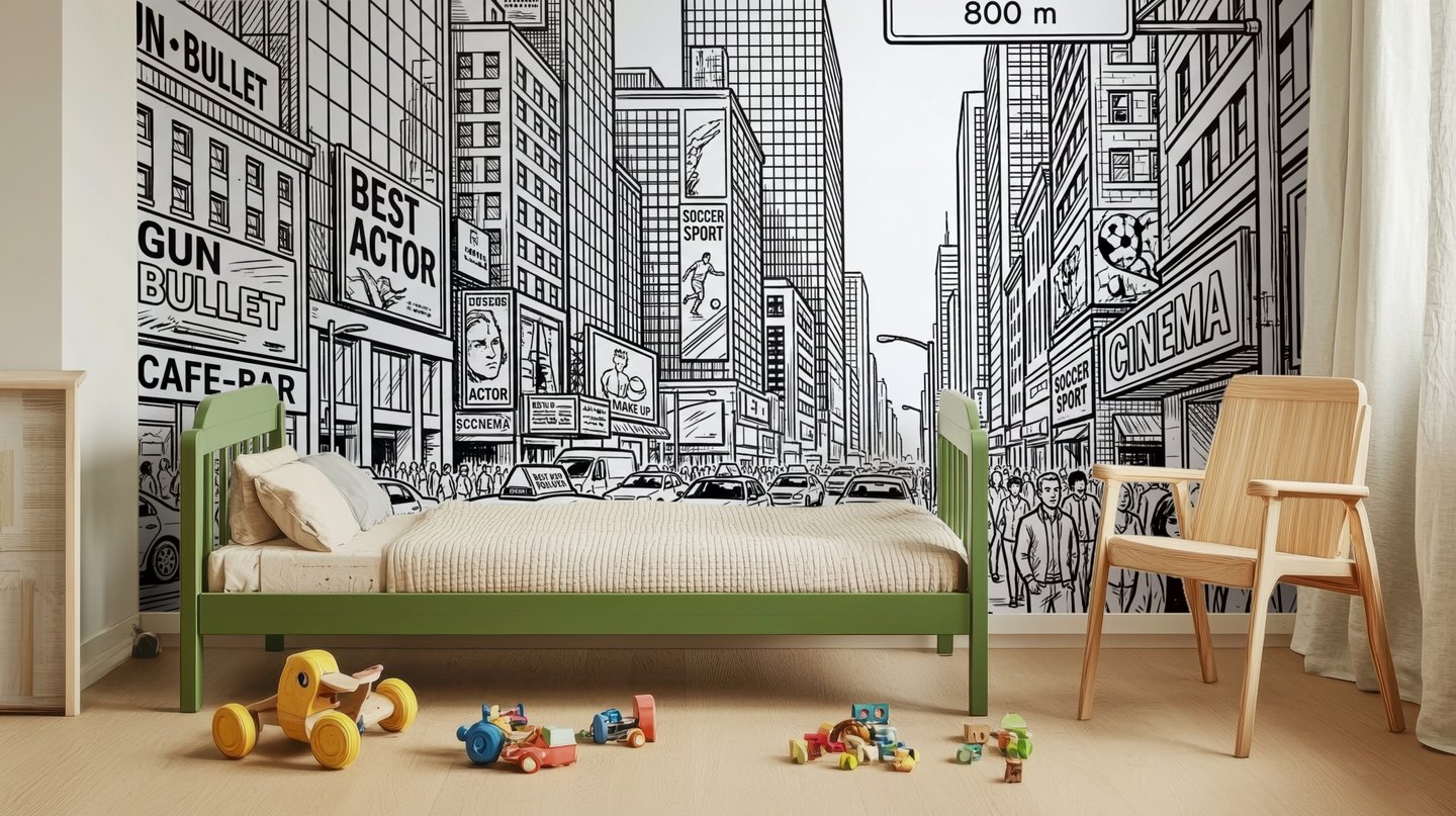 Boulevard svart mural