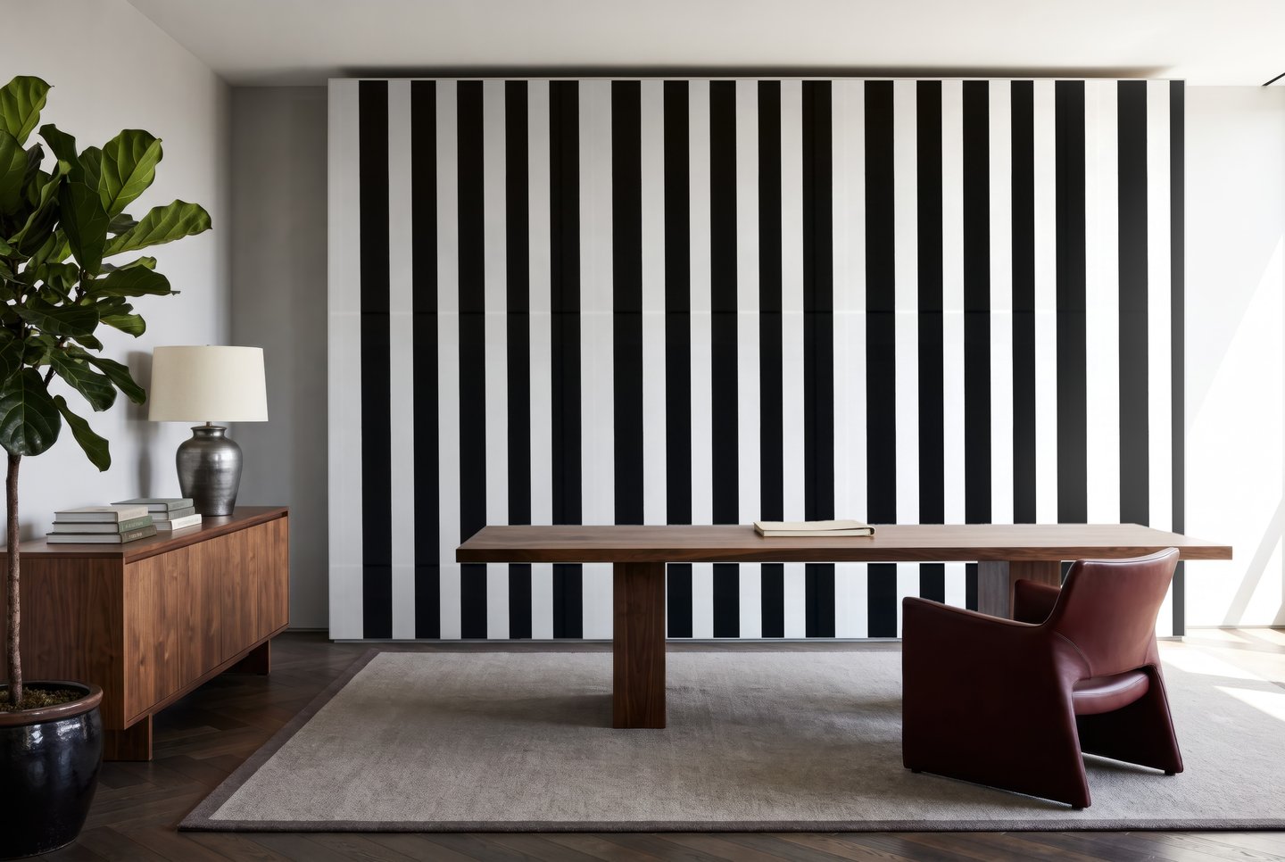 Bold Monochrome Stripe 검은색 wallpaper