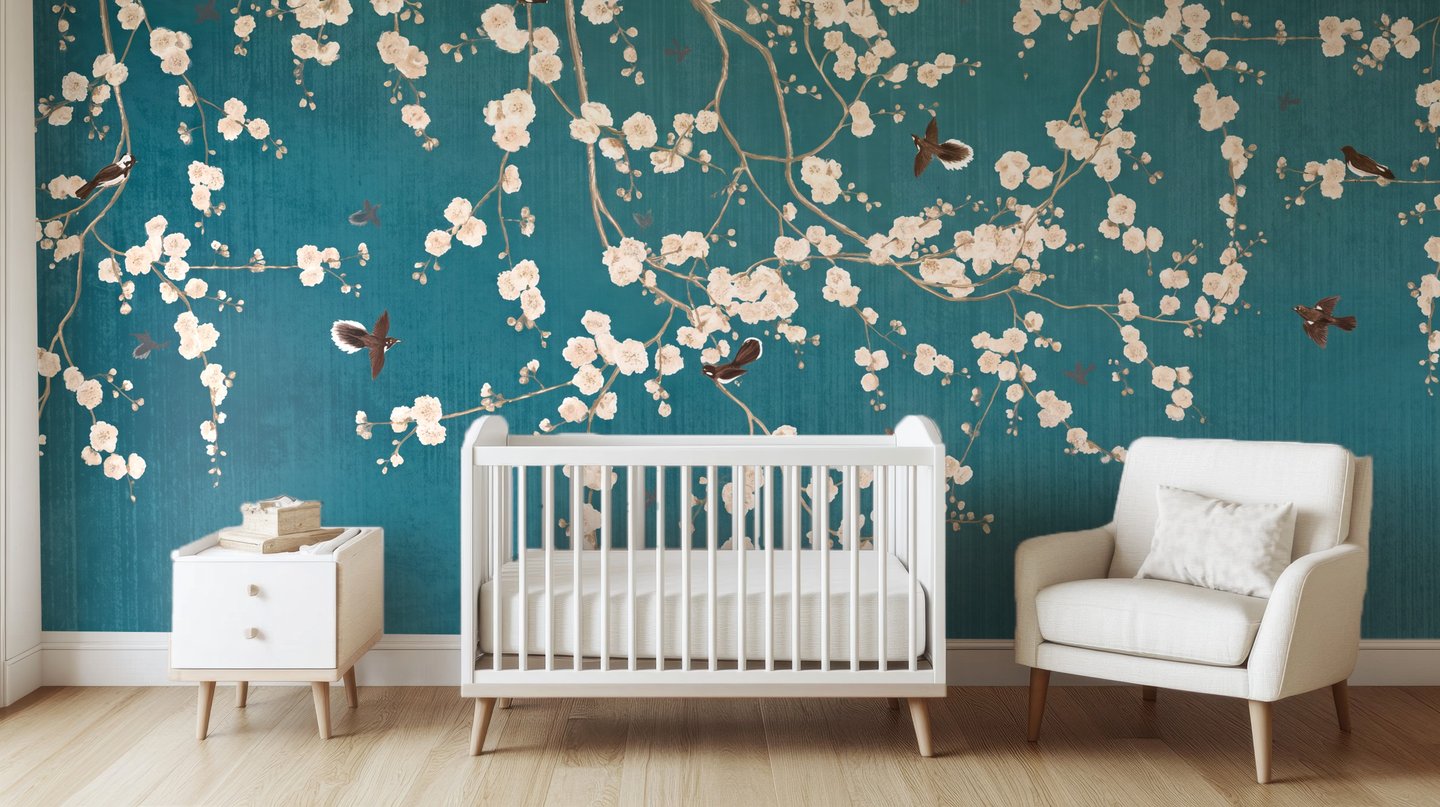 Eden Alcove teal mural