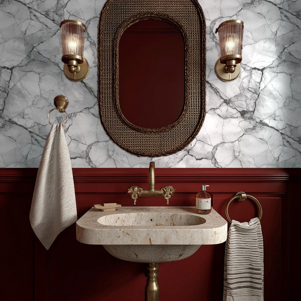 Stone Vein Elegance svart wallpaper