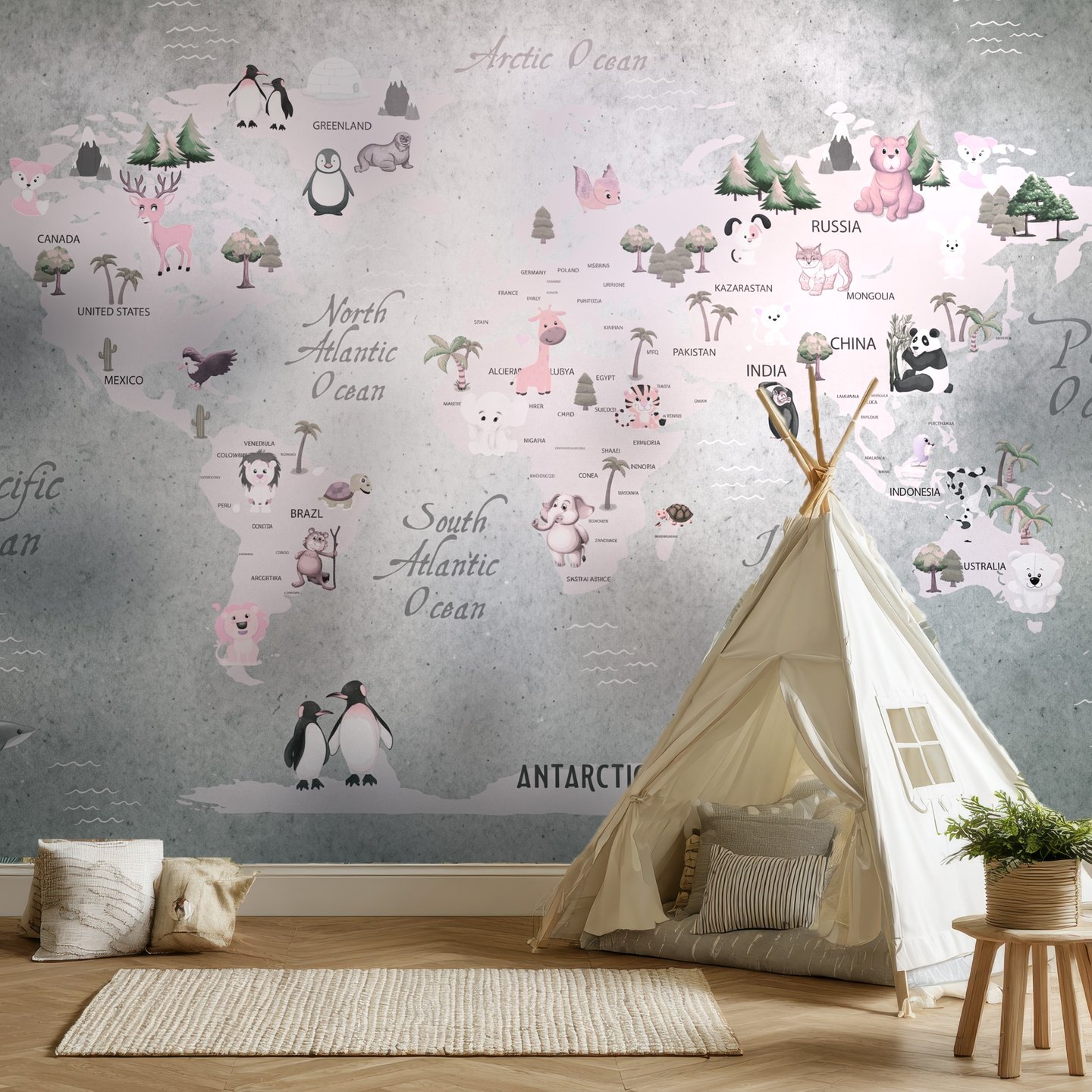 Quartz Atlas beige mural