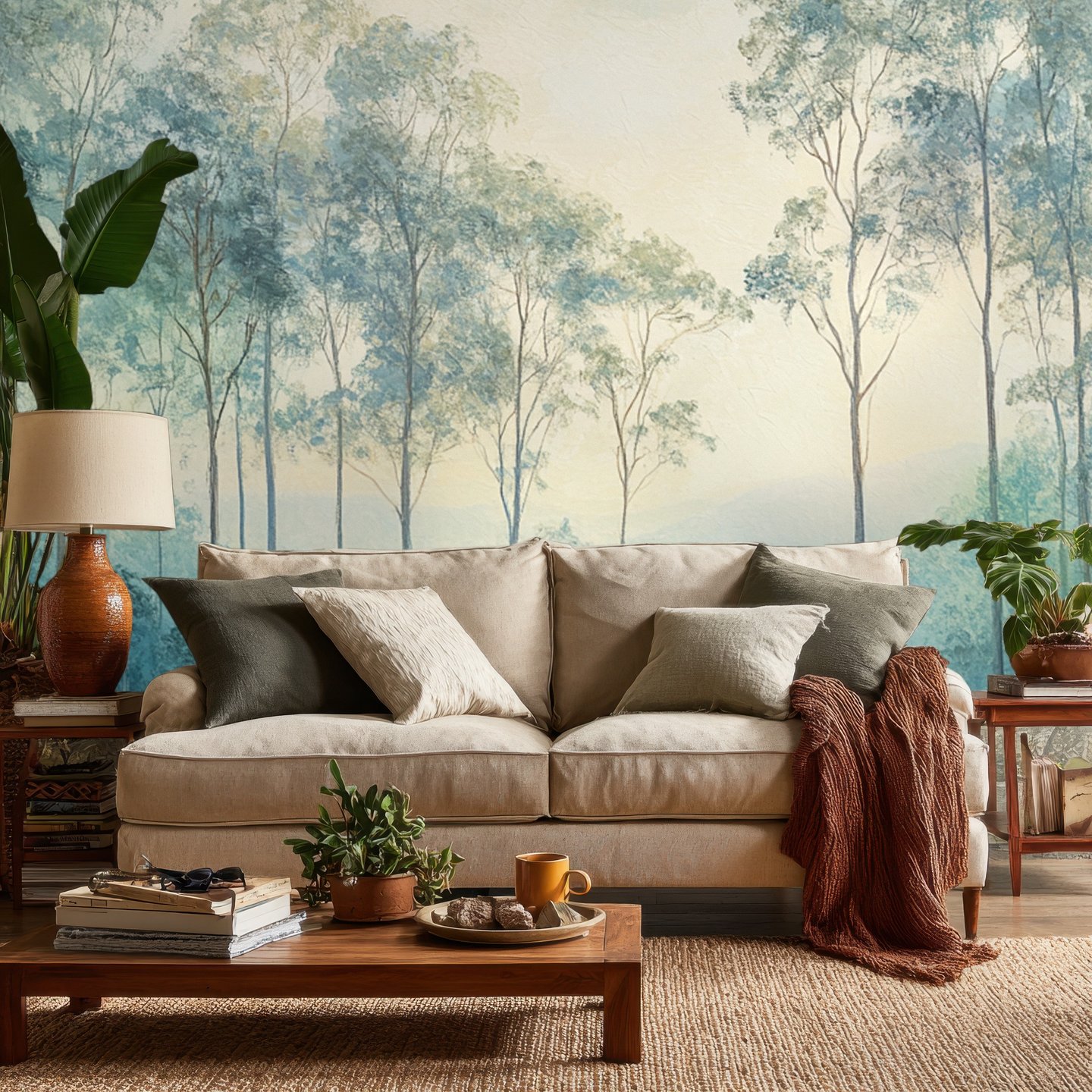 Morning Glade 青 mural