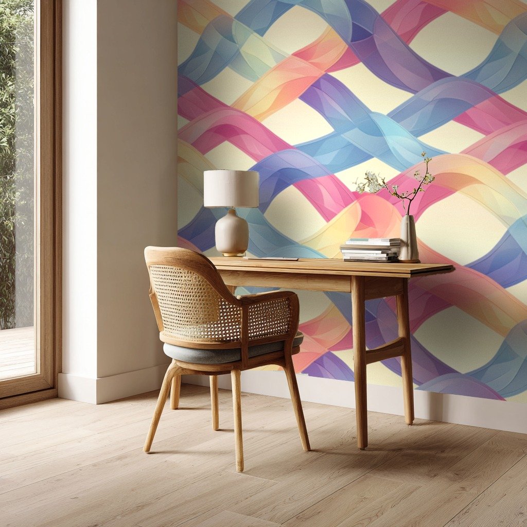 Pastel Weave Harmony 크림색 wallpaper