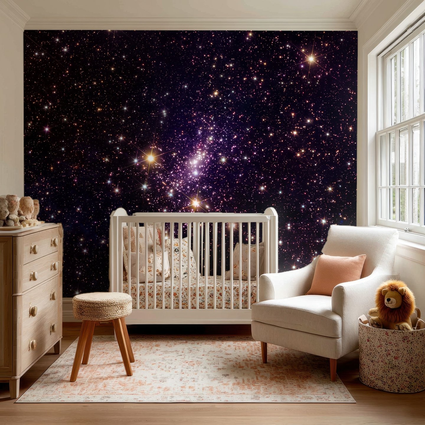 Galaxy lilla mural