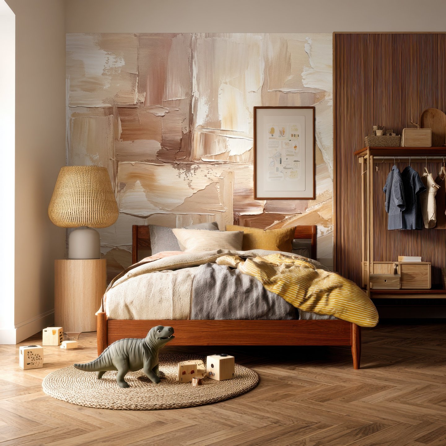 Krittlerret beige mural