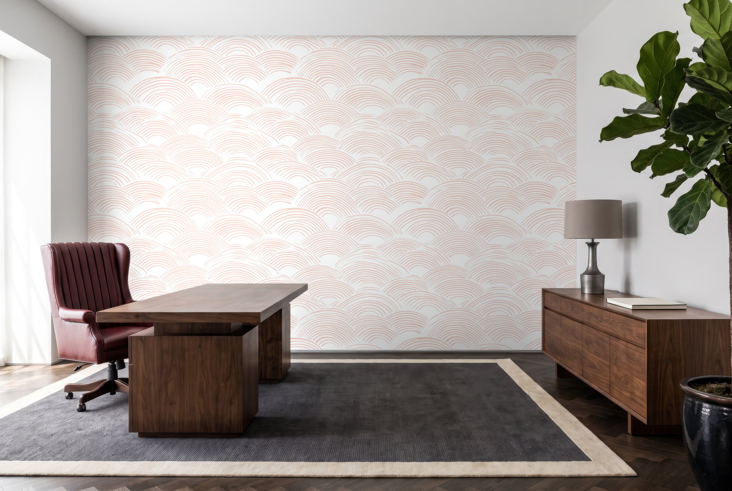 Aubade terracotta wallpaper